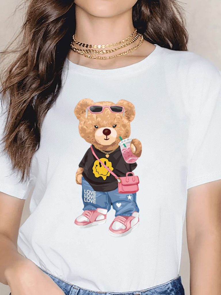 Yellow Cartoon Print Tee