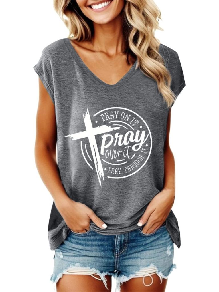 Gray Cotton Short Sleeve Tee