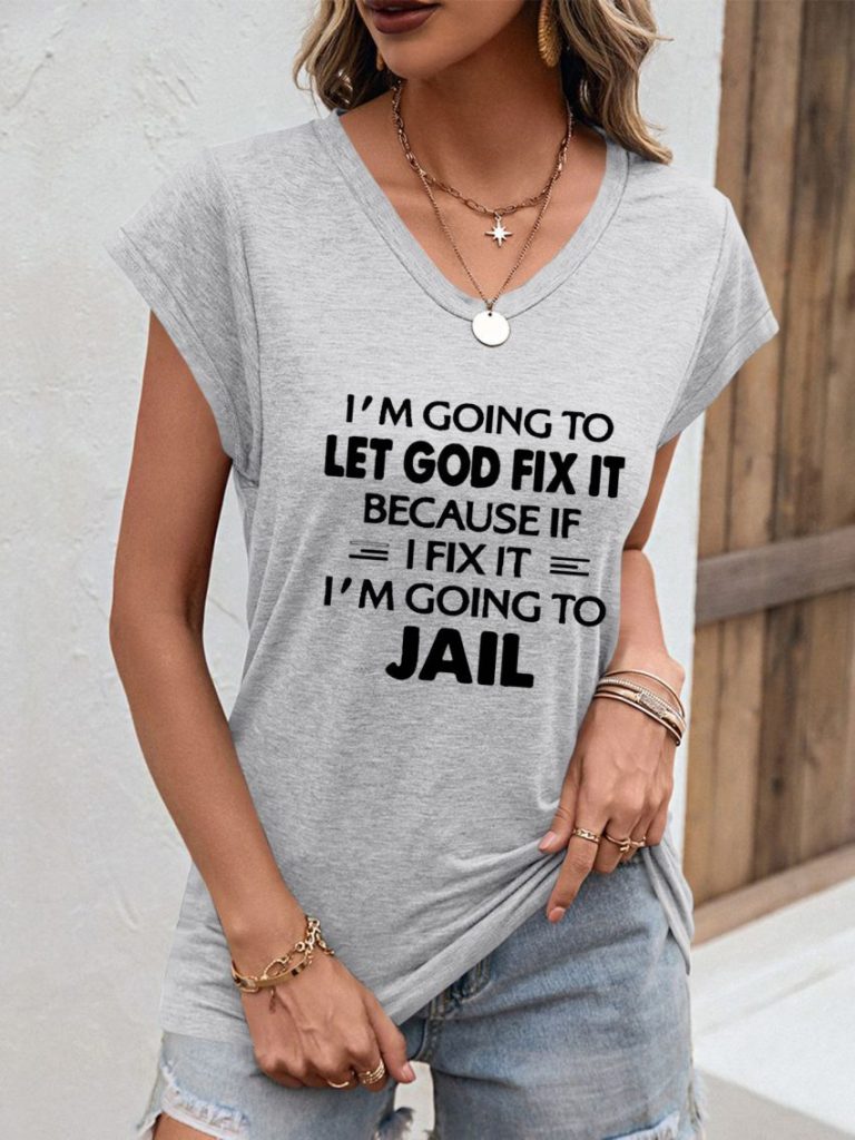Multicolor Letter Print Crew Tee