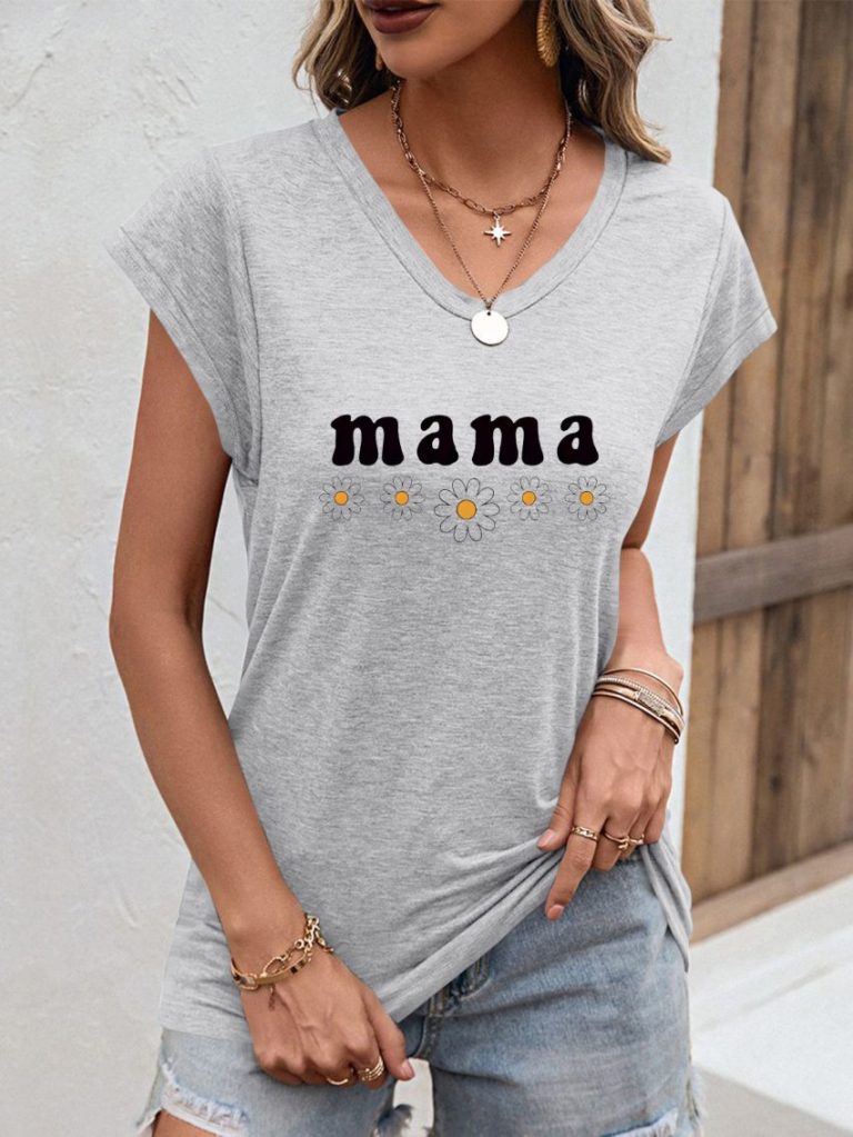 Gray Animal Print Crew Tee
