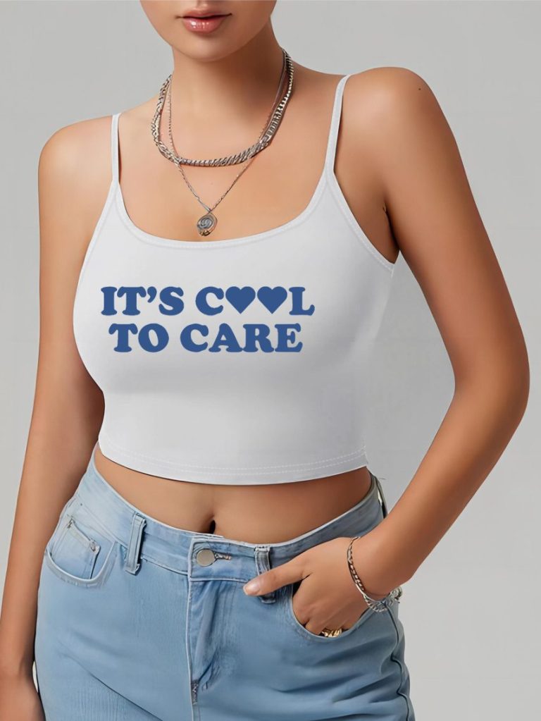 Letter Print Cap Sleeve Tee