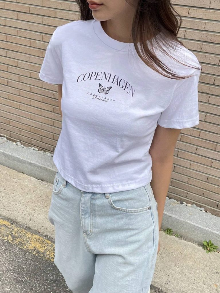 Beige Cotton Long Sleeve Tee