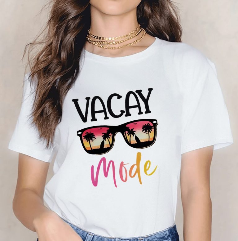 Multicolor Rainbow Print V-Neck Tee