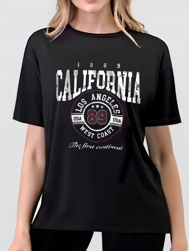 Red Letter Print Crew Tee