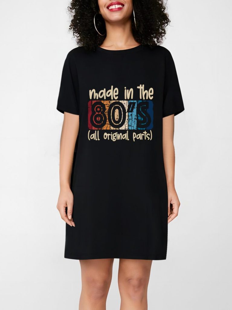 Black Leopard Print Crew Tee