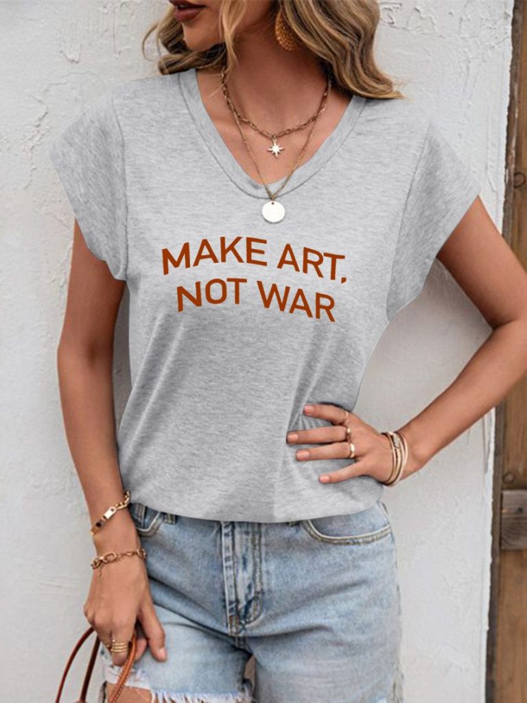 Letter Print Short Sleeve Top