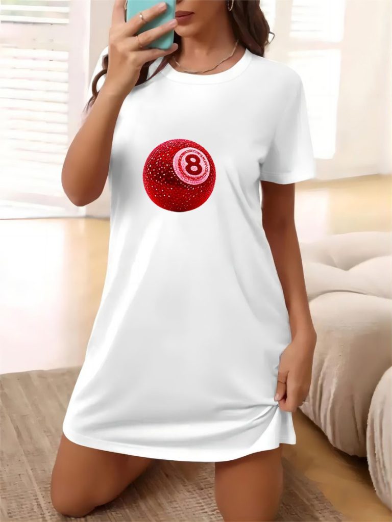 White Smiley Print Tee