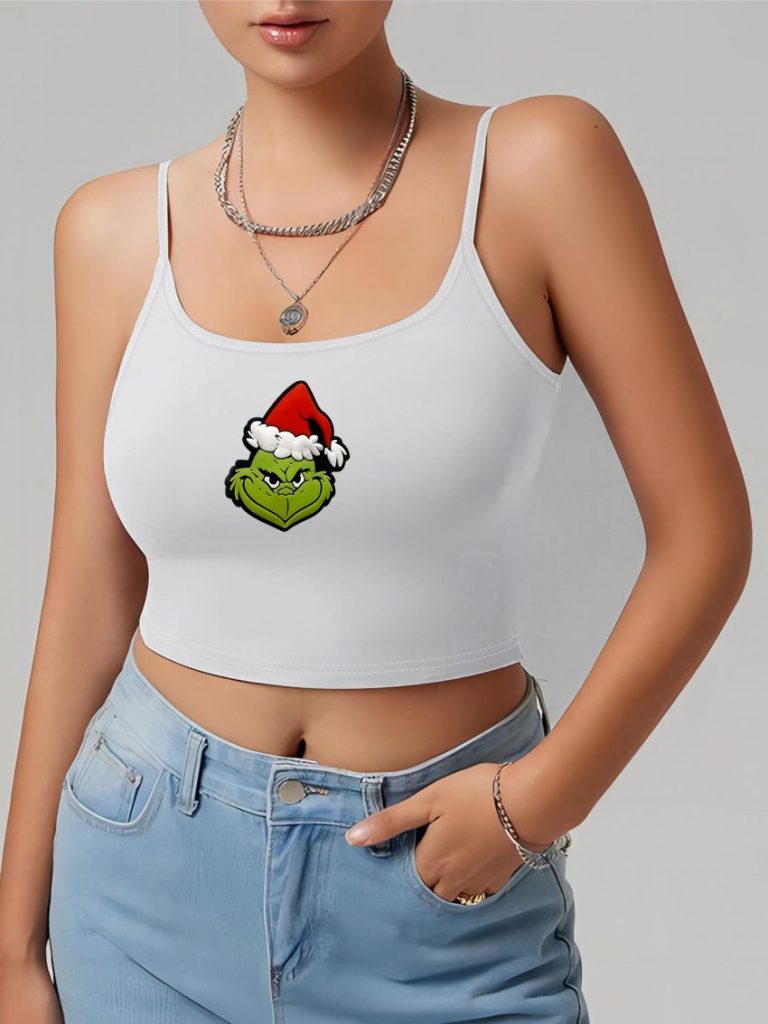 Cartoon Print Sleeveless Top