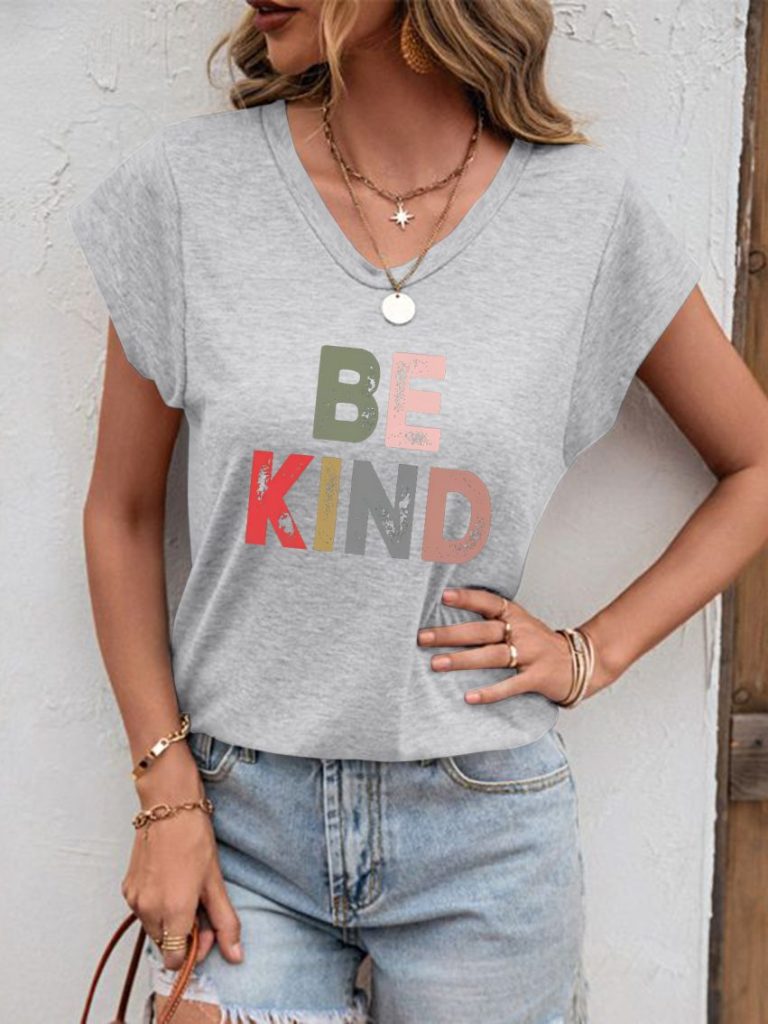 Beige Rainbow Print Off-Shoulder Top
