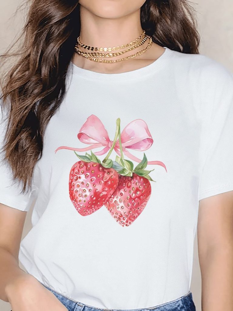 Heart Print Short Sleeve Top