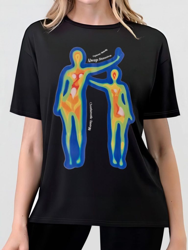 Black Rainbow Print Tee