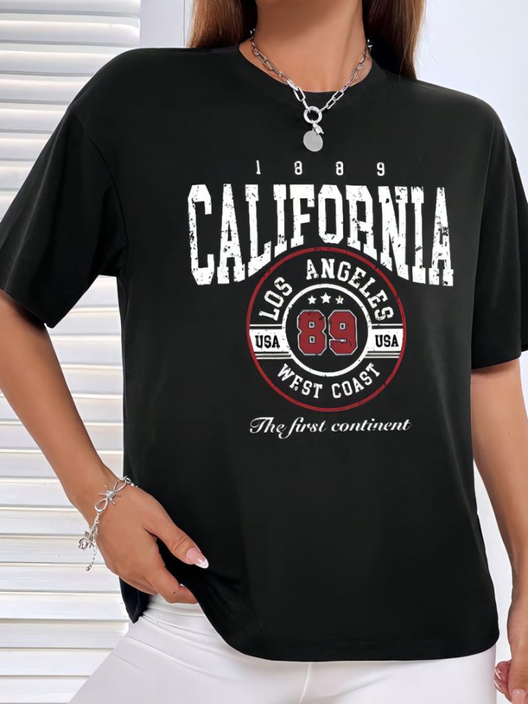 Black Plaid Short Sleeve Tee