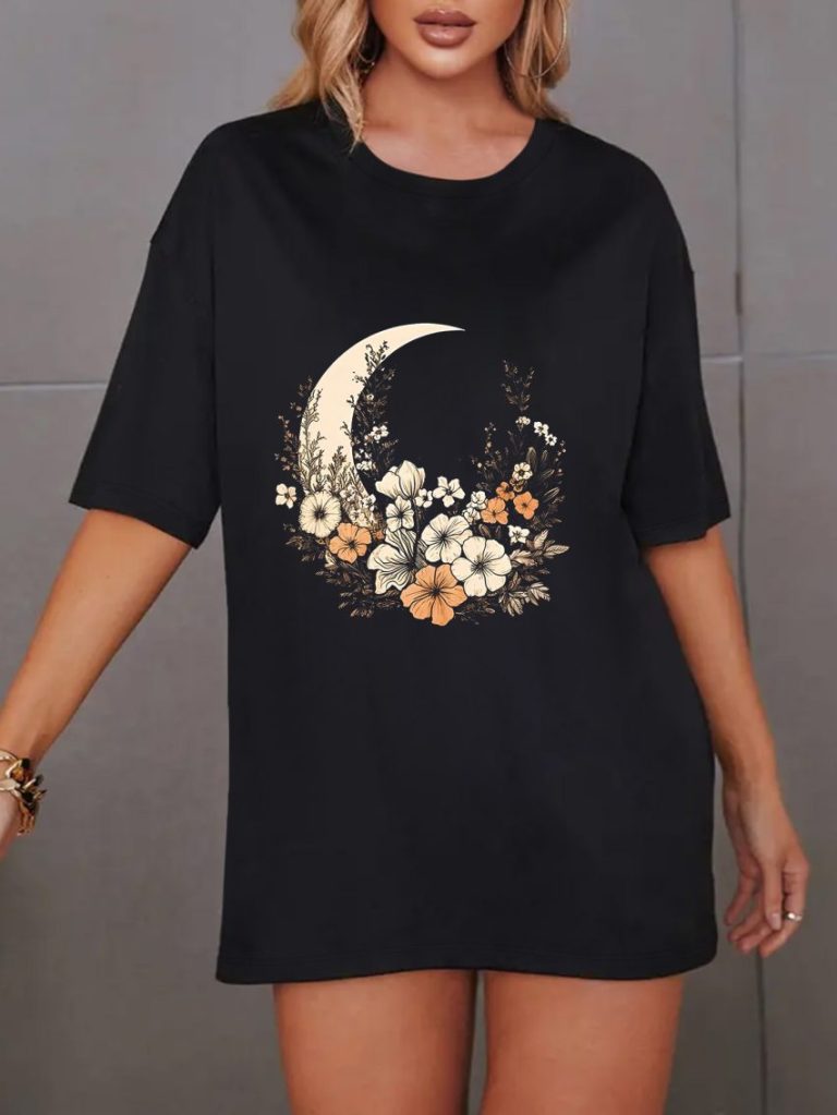 Floral Print Puff Sleeve Tee