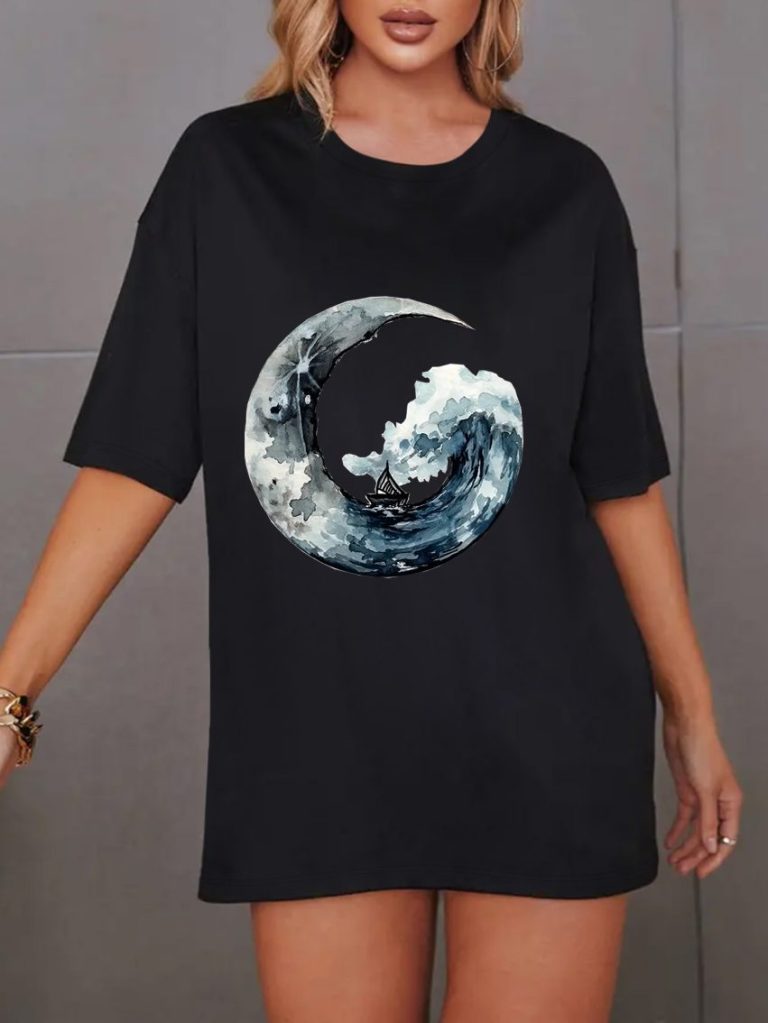 Gray Marble Print Tee