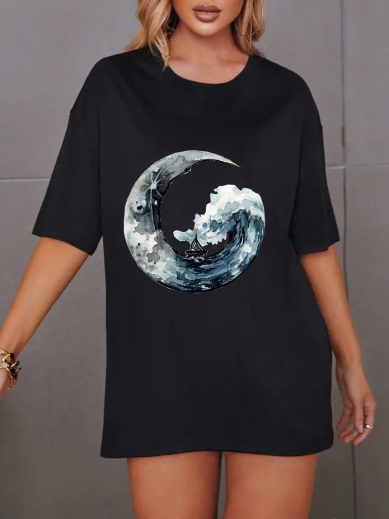 Gray Marble Print Tee