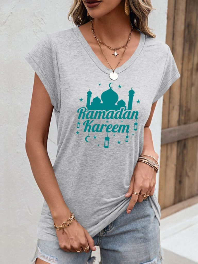 White Geometric Print Off-Shoulder Top