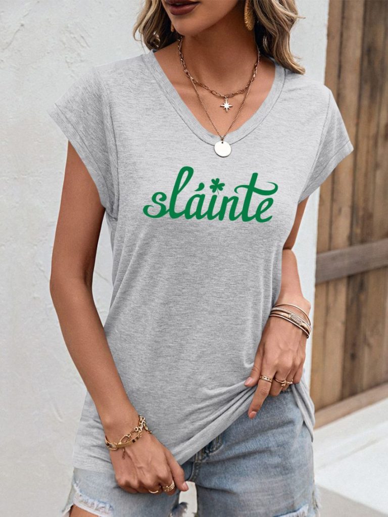Green Cotton Long Sleeve Tee