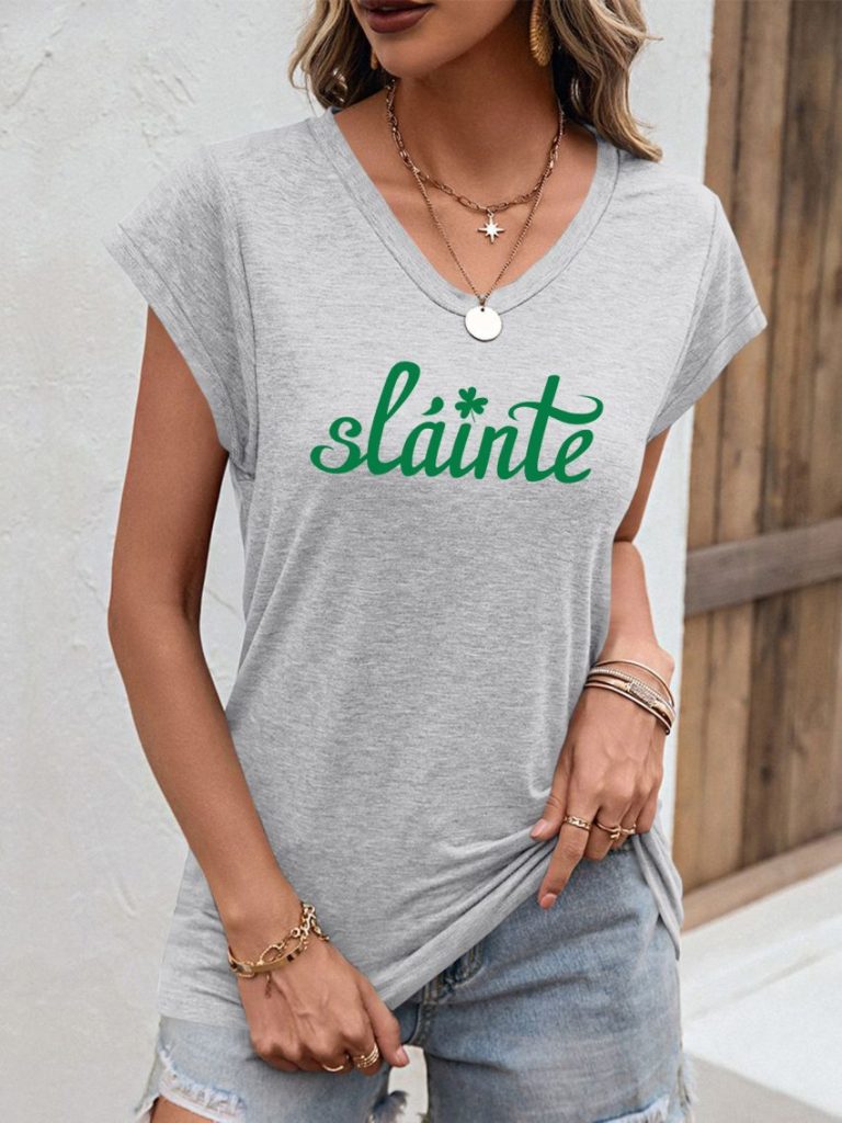 Green Cotton Long Sleeve Tee