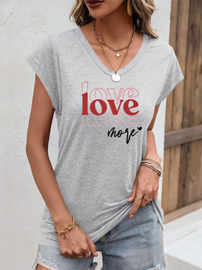 Gray Rainbow Print Tee