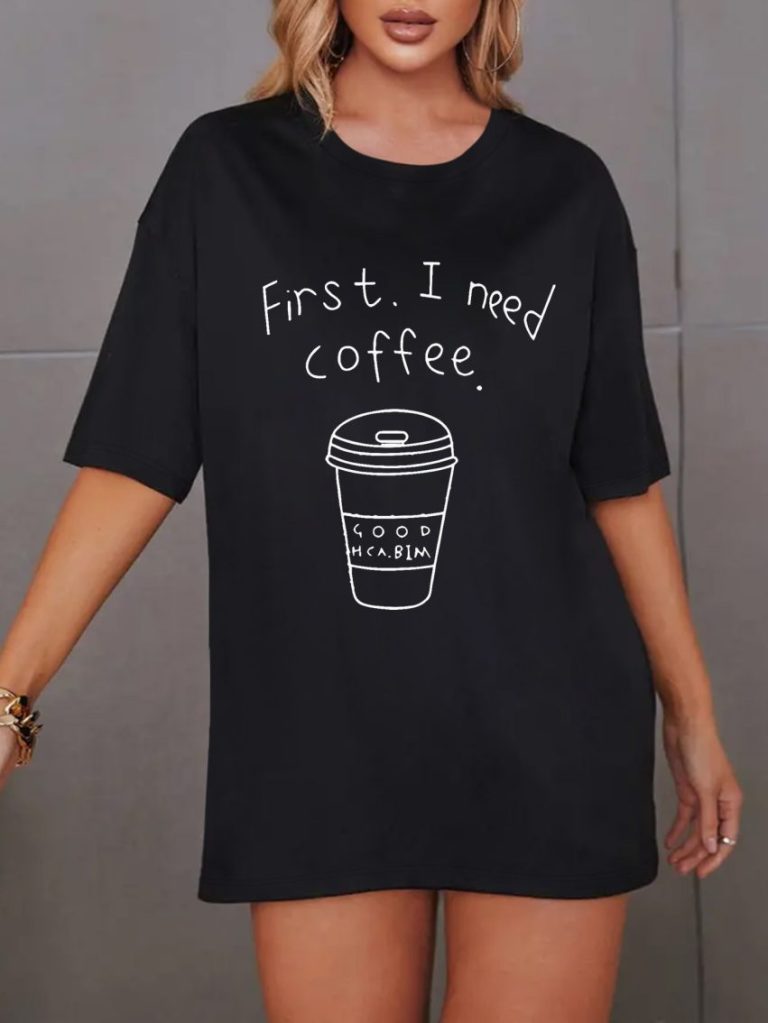Brown Smiley Print Off-Shoulder Top