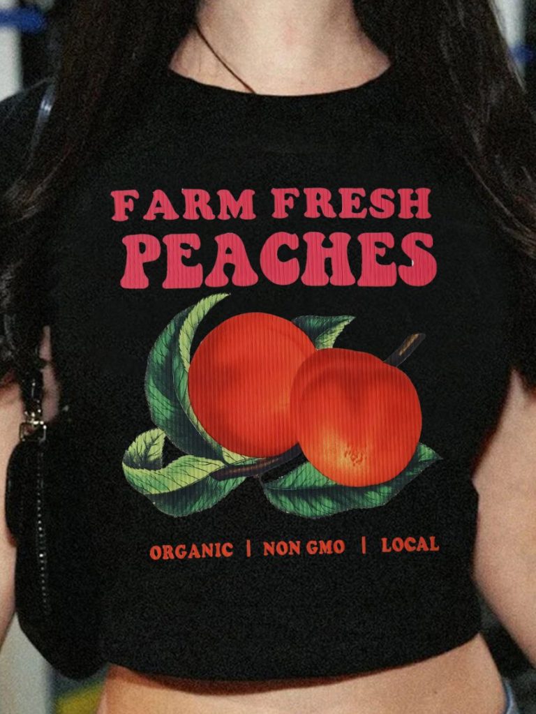 Orange Floral Print Tee
