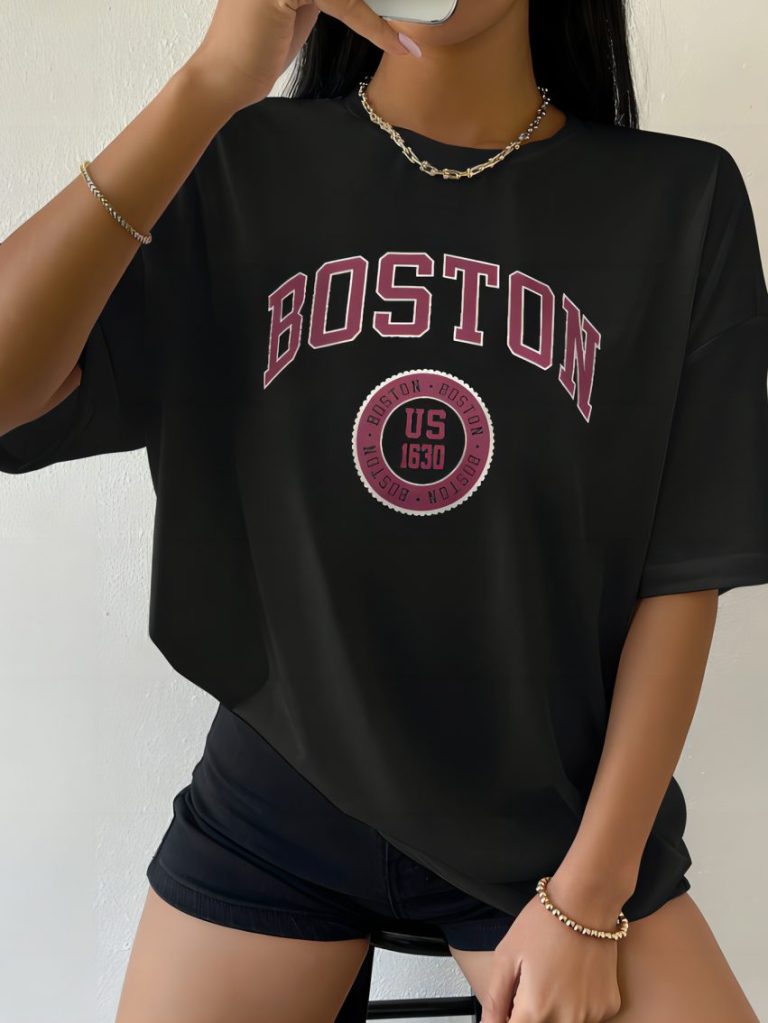 Pink Polka Dot Crew Tee