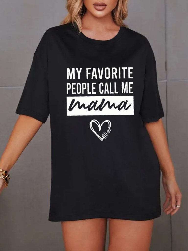 Multicolor Heart Print Collared Tee