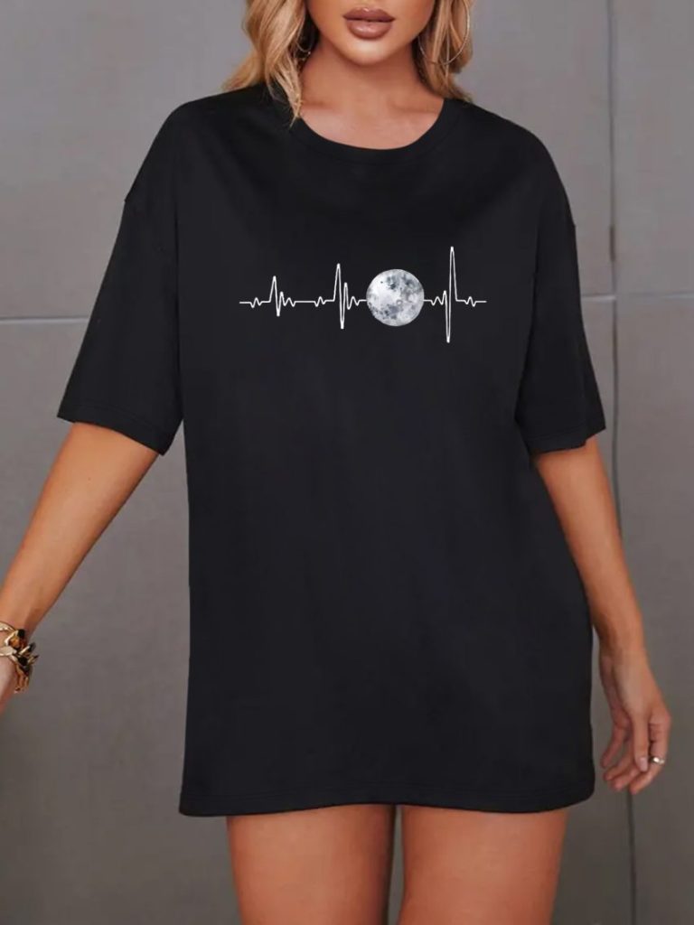 Brown Geometric Print Tee