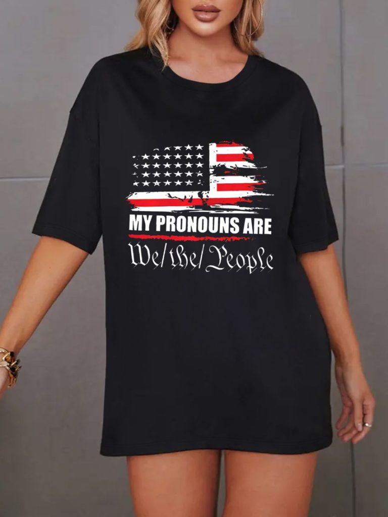 Flag Print Long Sleeve Tee
