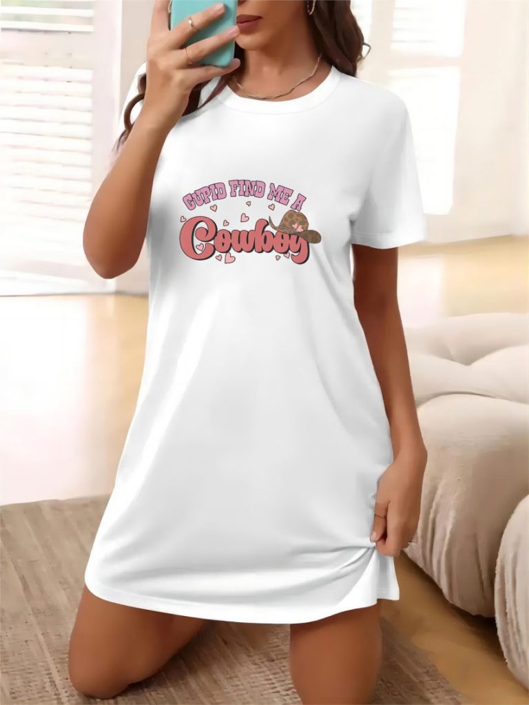 Heart Print Short Sleeve Tee