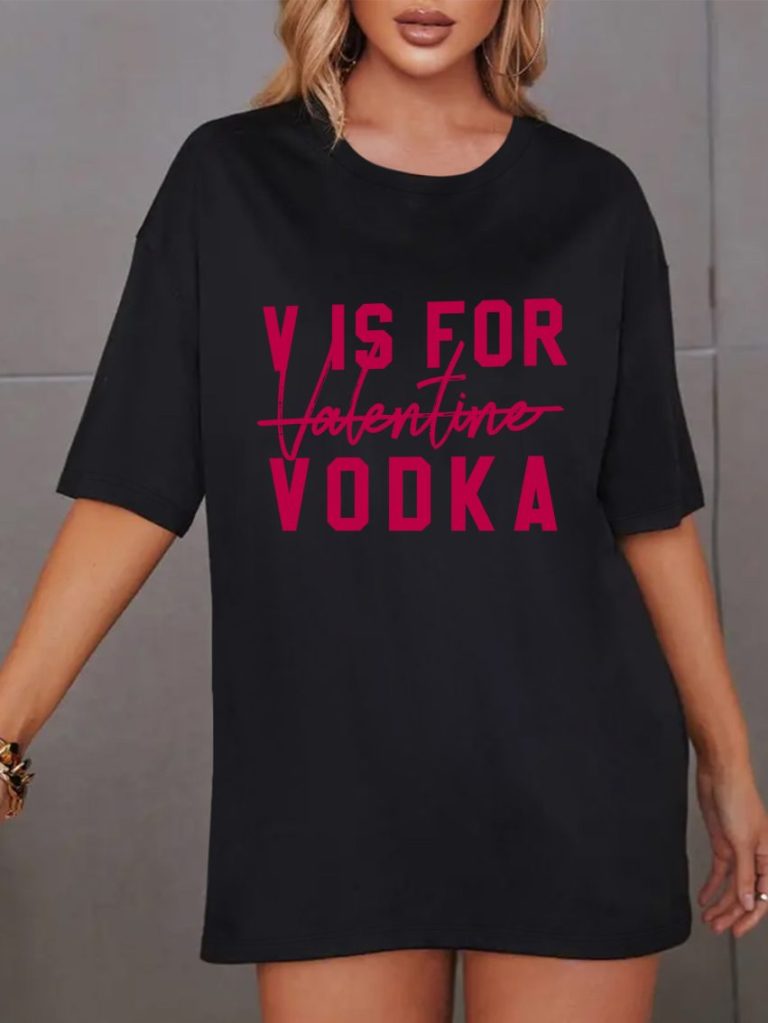 Red Letter Print Tee