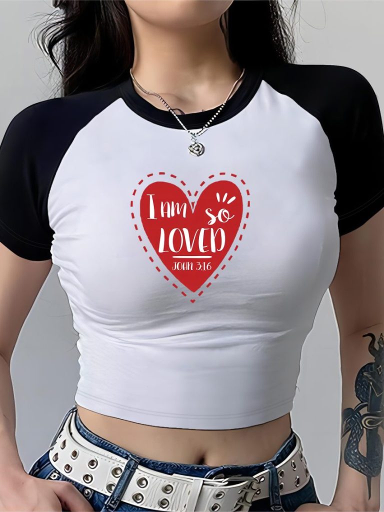 Smiley Print Cap Sleeve Tee