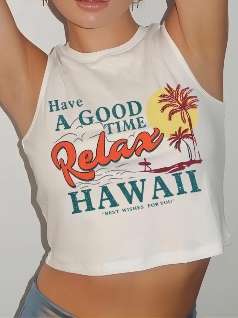 Multicolor Tropical Print Top