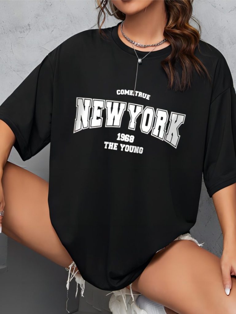Letter Print Long Sleeve Tee