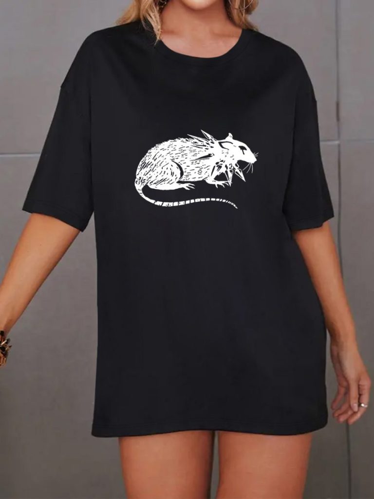 Animal Print Hooded Tee
