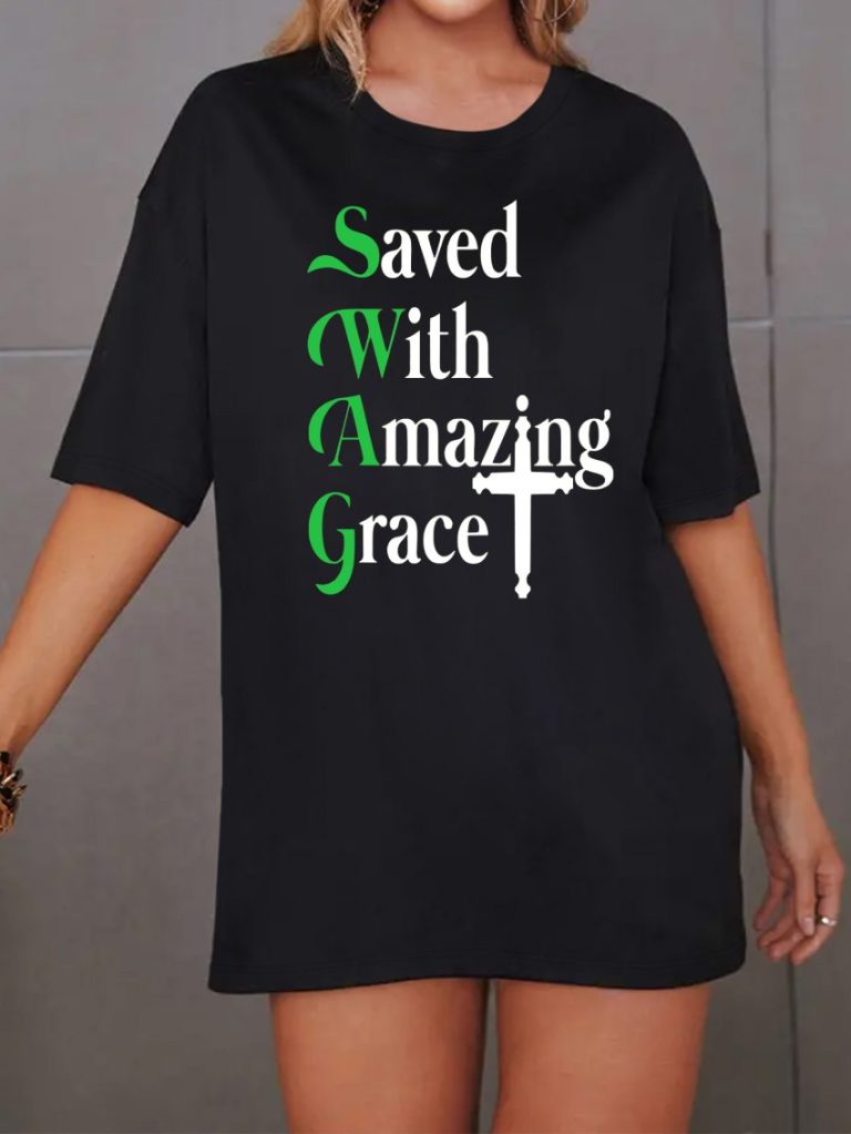 Green Geometric Print Tee