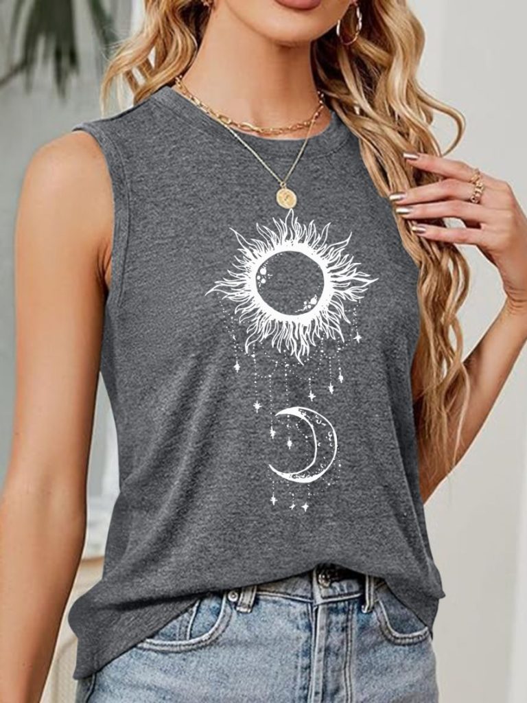 Star Print V-Neck Tee