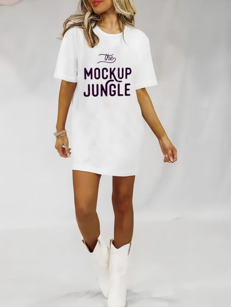 Beige Tropical Print Tee