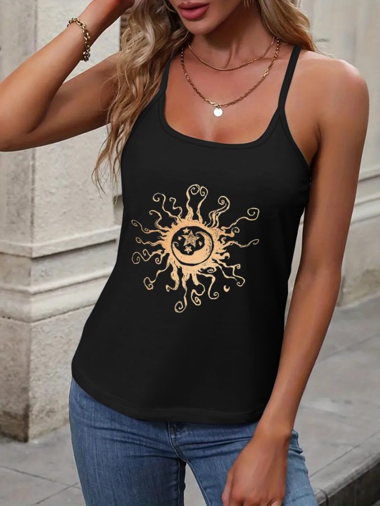 Brown Star Print Tee
