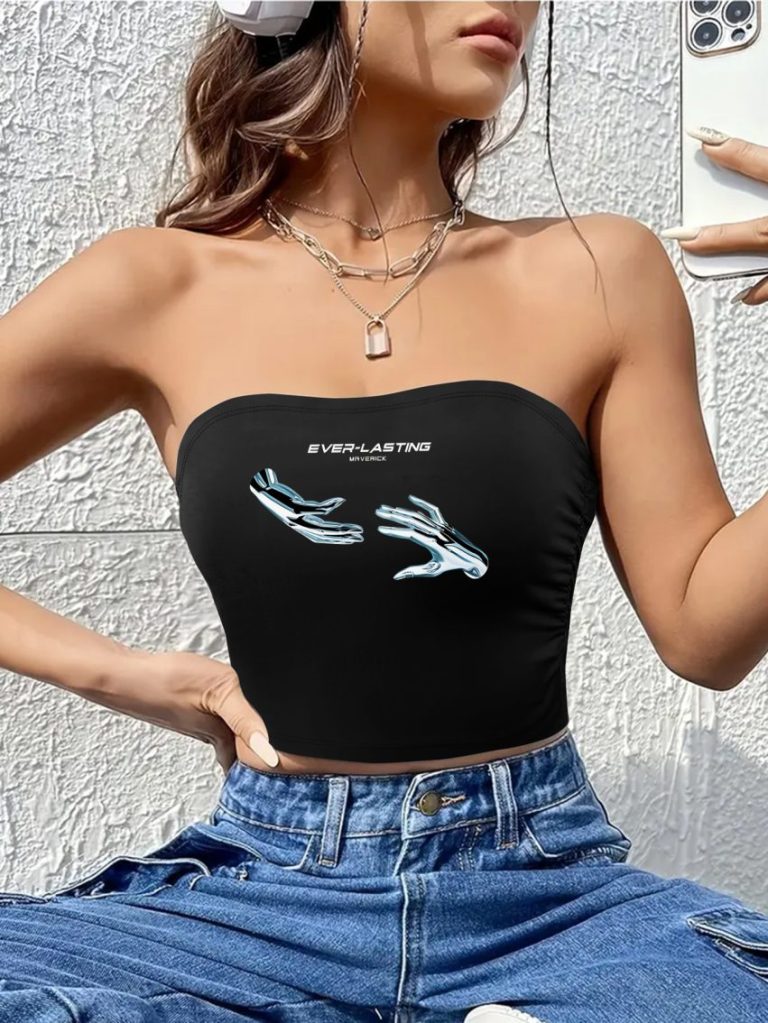 Cartoon Print Crew Top