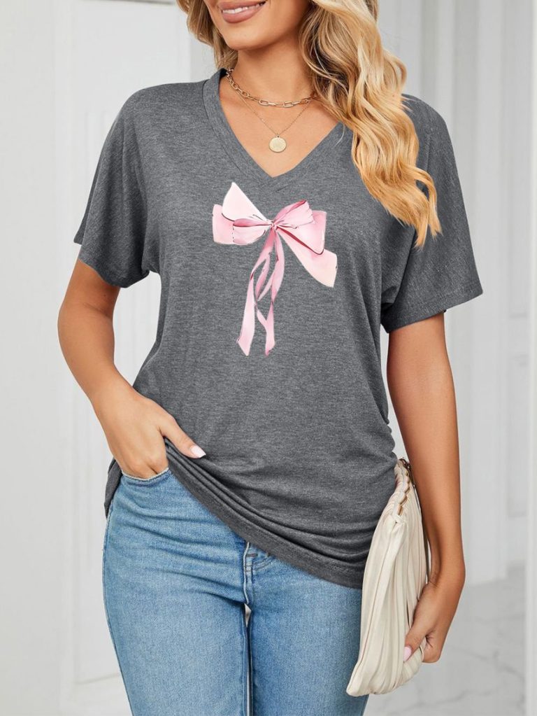 Pink Butterfly Print Off-Shoulder Top