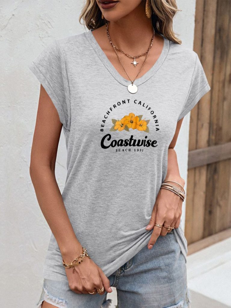 Yellow Tropical Print Off-Shoulder Top