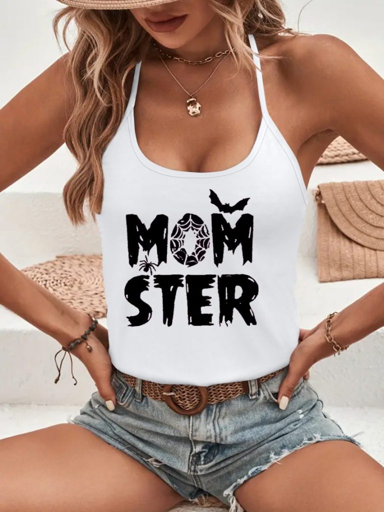 Star Print V-Neck Top