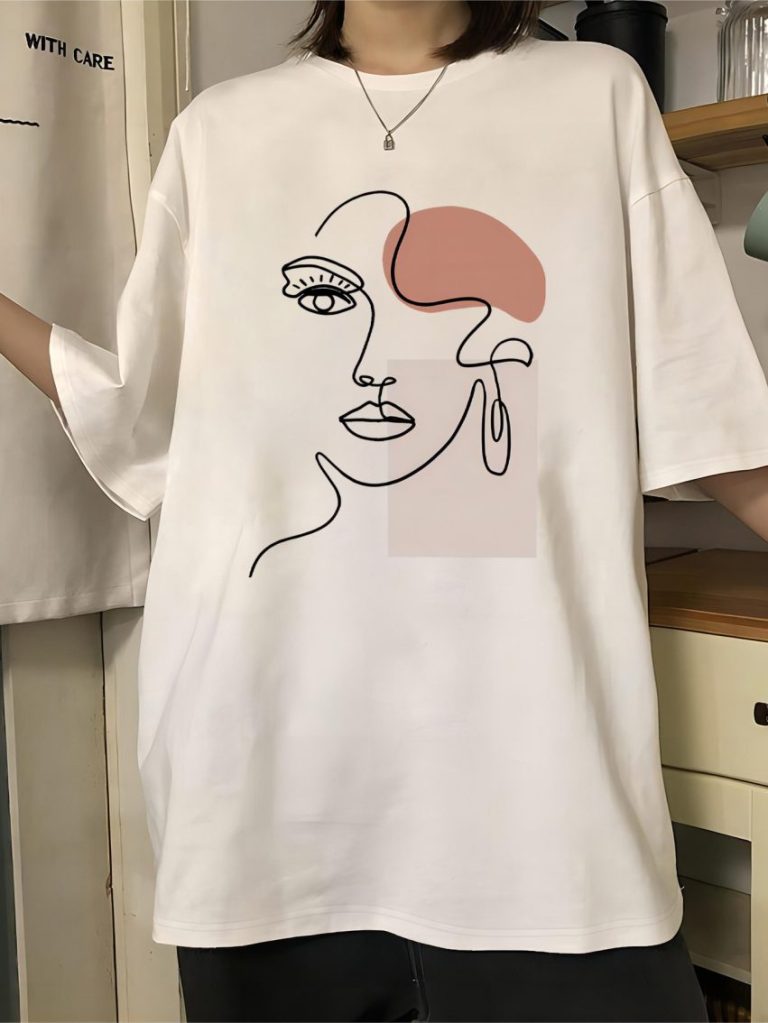 Pink Portrait Print Tee