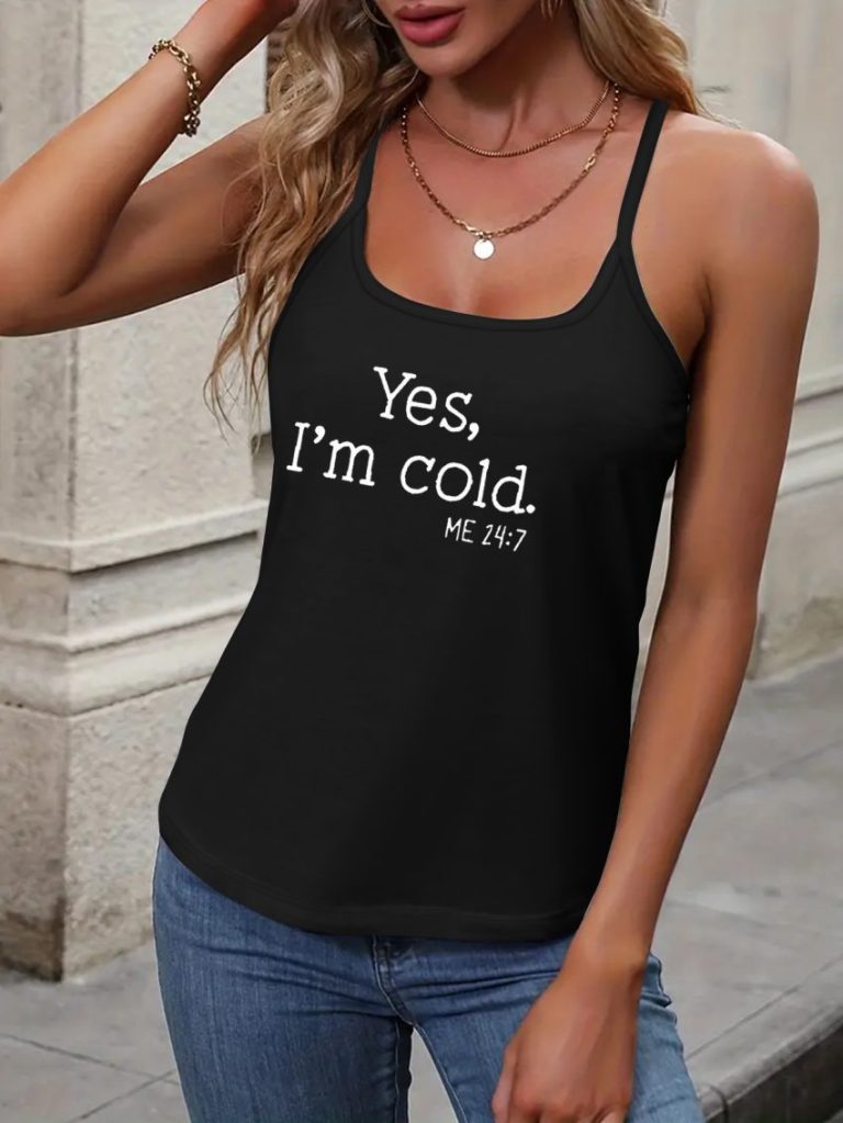 Black Cotton Sleeveless Top