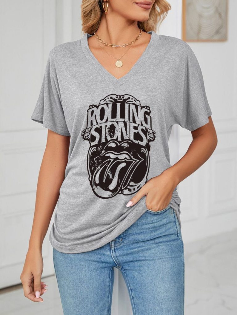 Gray Music Print Tee