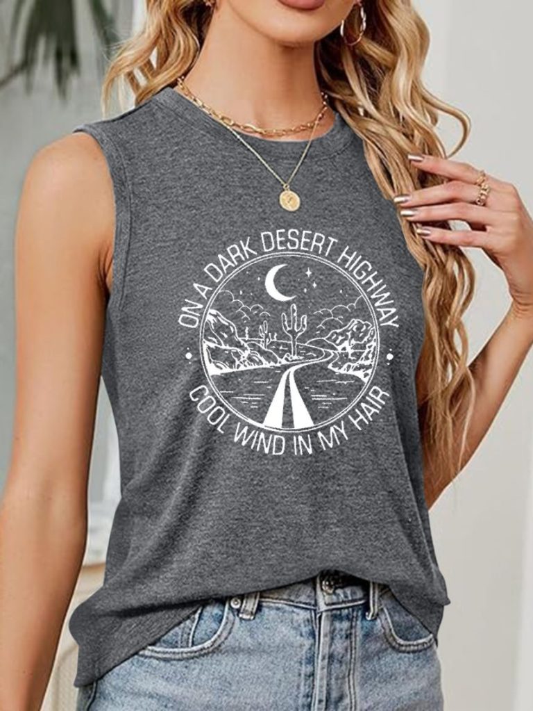 Star Print V-Neck Tee