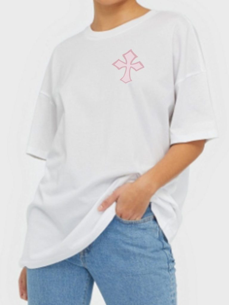 Geometric Print Crew Tee