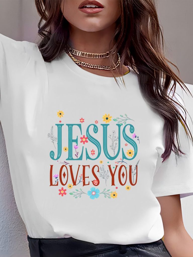Multicolor Heart Print Off-Shoulder Top