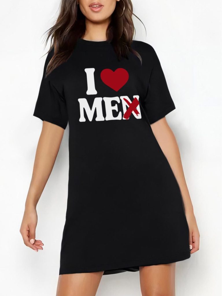 Red Heart Print Collared Tee